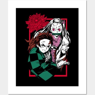 Tanjiro & Nezuko Demon Slayer Posters and Art